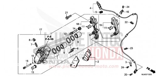 ETRIER DE FREIN AVANT CBR500RAG de 2016